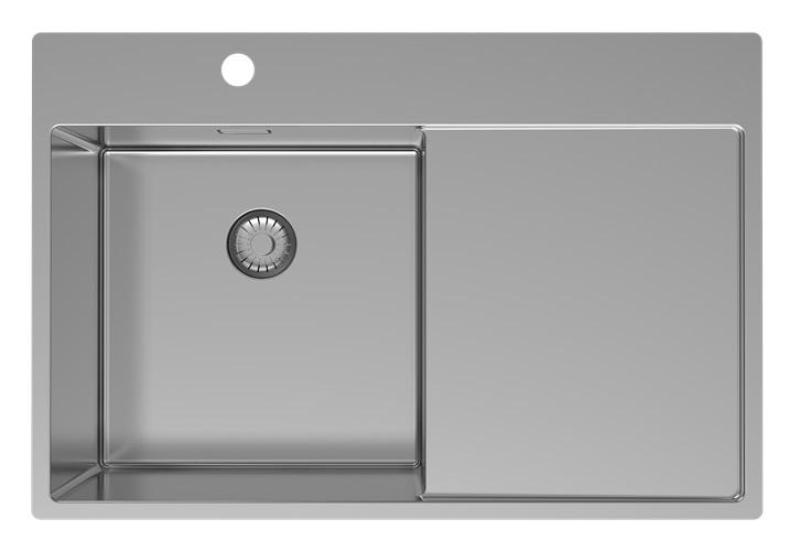 Pure.Sink Exclusivo RVS diskho med avrinningsdel 78x52 cm Tapwing vänster PEX4078LT-02