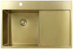 Pure.Sink Exclusivo Guld diskbänk med avrinningsdel 78x52 cm Tapwing vänster PEX4078LT-60