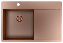 Pure.Sink Exclusivo Koppar diskho med avrinningsdel 78x52 cm Tapwing vänster PEX4078LT-62