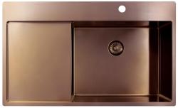 Pure.Sink Exclusivo Koppar diskho med droppskydd 86x52 cm Tapwing höger PEX5086RT-62