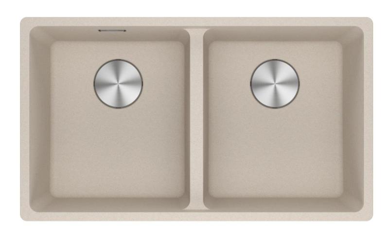 Franke Maris MRG 120-35-35 Fragranite Coffee cream dubbel diskho undermontering 125.0725.661