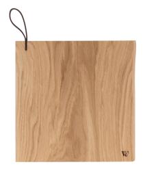 Woodsea Chop-Chop Oak S - Ekträ Skärbräda 25x24cm med läderhandtag 1208971539