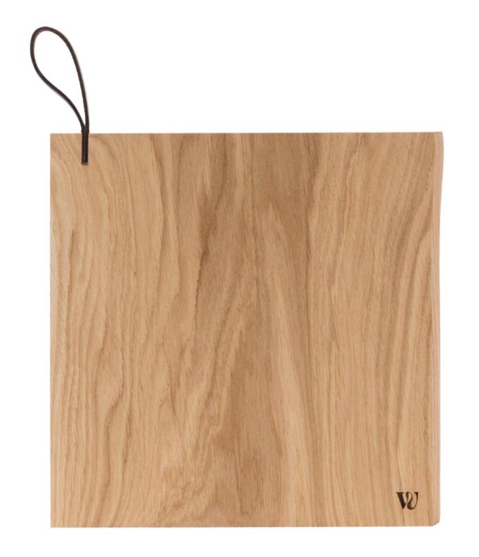 Woodsea Chop-Chop Oak S - Ekträ Skärbräda 25x24cm med läderhandtag 1208971539