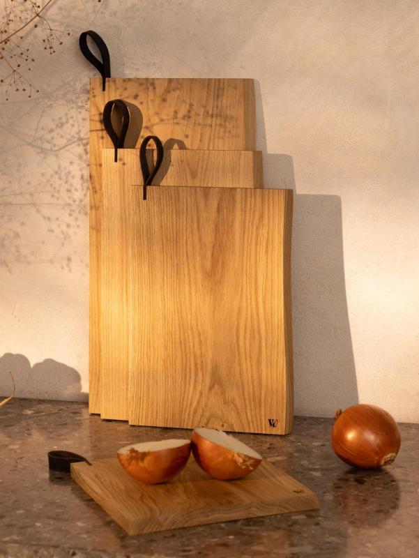 Woodsea Chop-Chop Oak XL - Ekträ Skärbräda 50x24cm med läderhandtag 1208971542