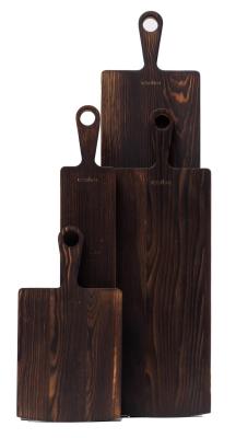 Woodsea Pine Burned L - Tallträ skärbräda 20x82 cm 1208971577