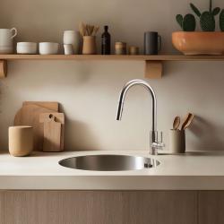 Pure.Sink Rondo RVS Rund Diskho planinbyggnad, underbyggnad och överbyggnad 38 cm PRN38-02