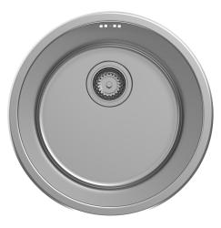 Pure.Sink Rondo RVS Rund Diskho planinbyggnad, underbyggnad och överbyggnad 38 cm PRN38-02