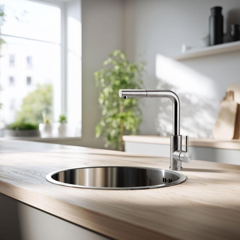 Pure.Sink Rondo RVS Rund Diskho planinbyggnad, underbyggnad och överbyggnad 38 cm PRN38-02