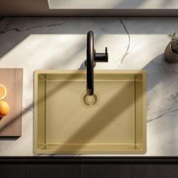 Pure.Sink Luxion Guldfärgad diskho 55x40 cm undermonterad, infälld och påbyggd PLX5540-60