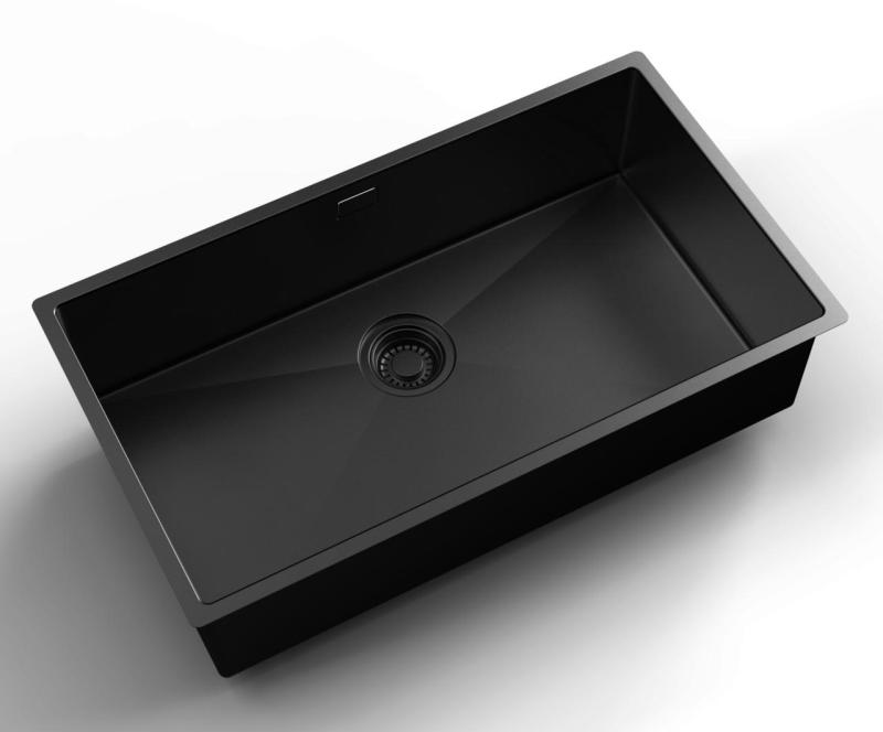 Pure.Sink Luxion Stor PVD svart diskho 74x40 cm undermonterad, infälld och påbyggd PLX7440-63