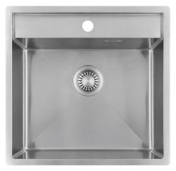 Pure.Sink Luxion Rostfritt stål diskho 51x50 cm Tapwing med kranhål PLX5150T-02