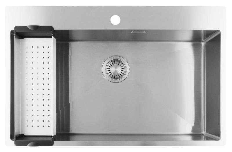 Pure.Sink Luxion Stor rostfri diskho 78x50 cm Tapwing med kranhål PLX7850T-02