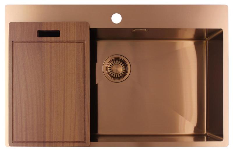 Pure.Sink Luxion Stor kopparspis 78x50 cm Tapwing med kranhål PLX7850T-62