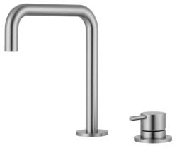 Pure.Sink Luxion 2-håls massiv rostfri köksblandare med U-utlopp PLX2HU-02