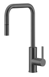 Pure.Sink Luxion Gun metal köksblandare square med utdragbart utlopp PLXSQUA-61
