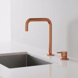 Pure.Sink Luxion 2-håls kopparblandare med U-utlopp PLX2HU-62