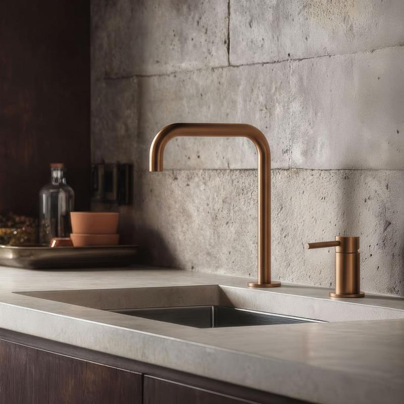Pure.Sink Luxion 2-håls koppar kran med U-utlopp PLX2HU-62