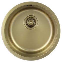 Pure.Sink Rondo Gyllene Rund Diskbänk för planmontering, undermontering och toppmontering 38 cm PRN38-60