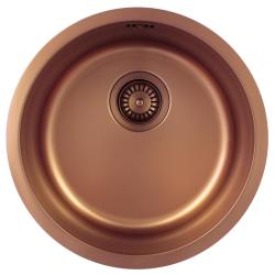 Pure.Sink Rondo Koppar Rund Diskho för planmontering, undermontering och övermontering 38 cm PRN38-62