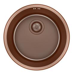 Pure.Sink Rondo Koppar Rund Diskho för planmontering, undermontering och övermontering 38 cm PRN38-62