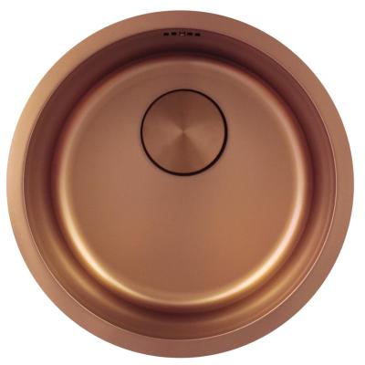Pure.Sink Rondo Koppar Rund Diskho för planmontering, undermontering och övermontering 38 cm PRN38-62