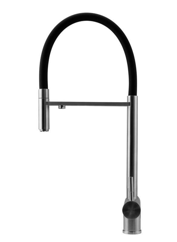 Pure.Sink Elite Steel Flex 3-vägs rostfritt stål kökskran med flexibel utlopp och filtrerat vatten PS8110-02