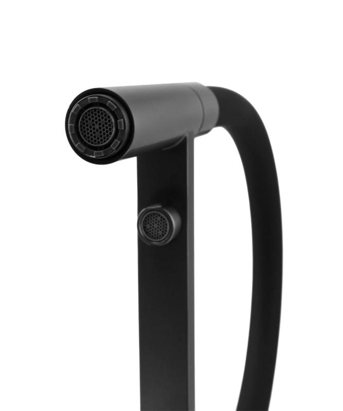 Pure.Sink Elite Steel Flex 3-vägs Matt svart kökskran med flexibel utlopp och Filtrerat vatten PS8110-10