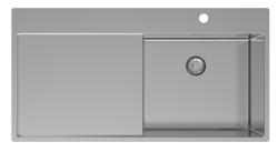 Pure.Sink Exclusivo Rostfritt stål diskho med avrinningsdel 100x52 cm Kranvinge höger PEX47100RT-02