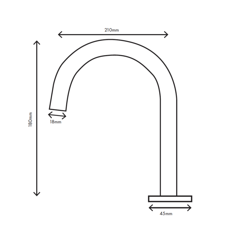 MURO TUA 2-håls tvättställsblandare krom med rund utlopp 1208972104