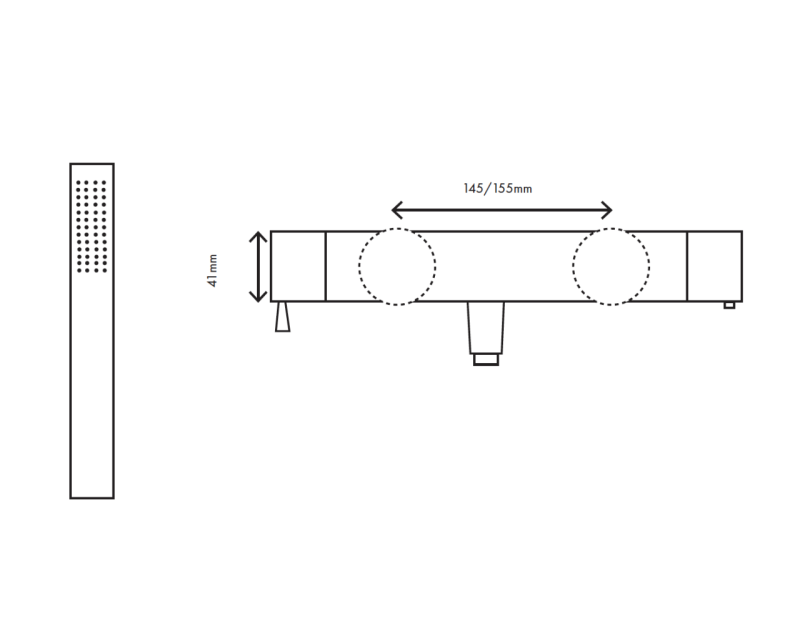MURO TUA duschblandare med duschset krom M1.B1.CR