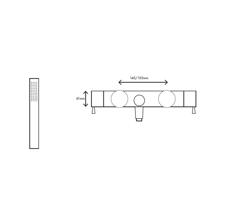 MURO TUA badkran med handduschset krom M1.B2.CR