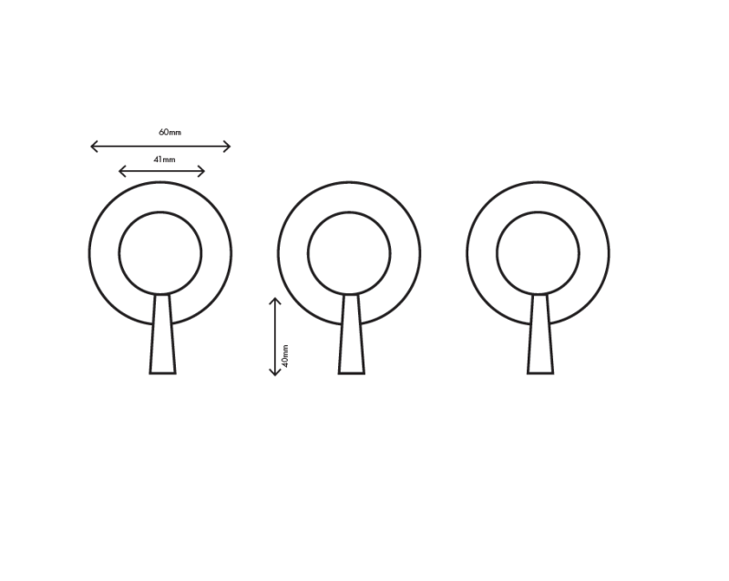 MURO TUA Väggmonterad blandare med 2 avstängningsventiler, krom M1.B34.R.CR