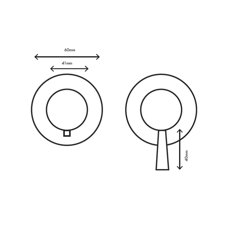 MURO TUA Inbyggd duschtermostatblandare med 1 utgång, krom M1.B31T.R.CR