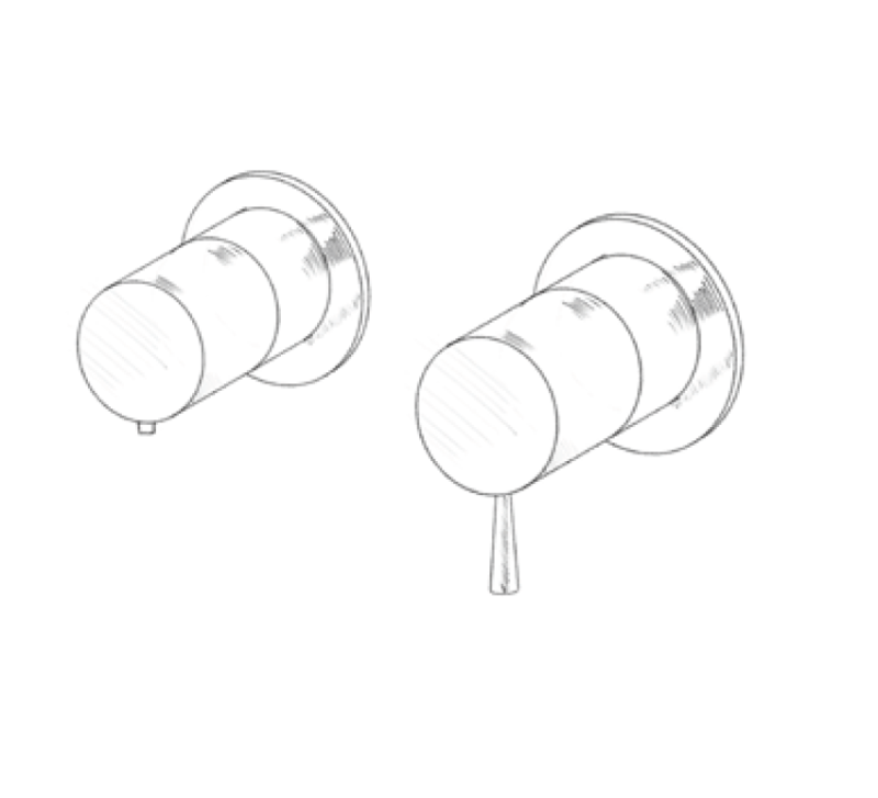 MURO TUA Inbyggd duschtermostatblandare med 1 utgång, krom M1.B31T.R.CR
