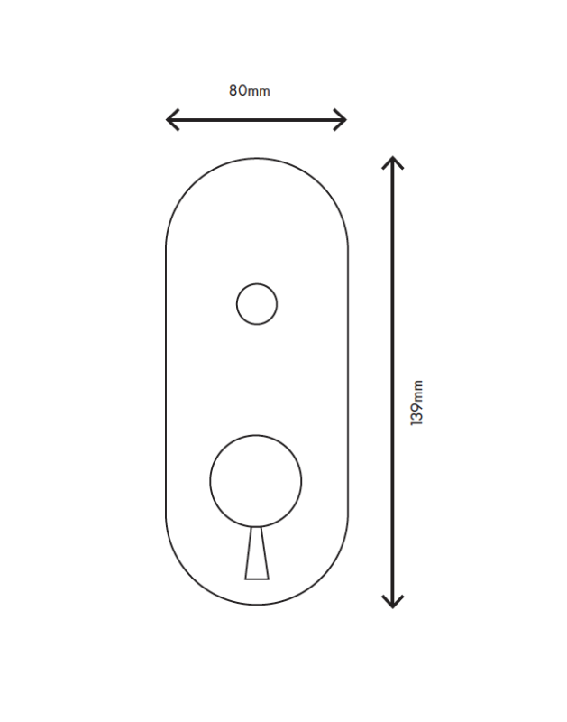 MURO TUA Väggmonterad blandare med omställningsknapp, krom M1.B32.S.CR