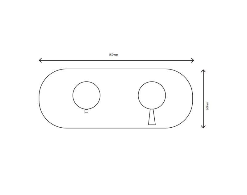 MURO TUA Inbyggd duschtermostatblandare med 1 utlopp, krom M1.B31T.S.CR