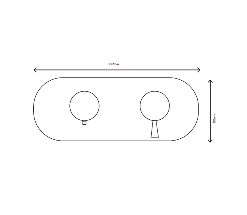 MURO TUA Inbyggd duschtermostatblandare med 3 utgångar, krom M1.B33T.S.CR