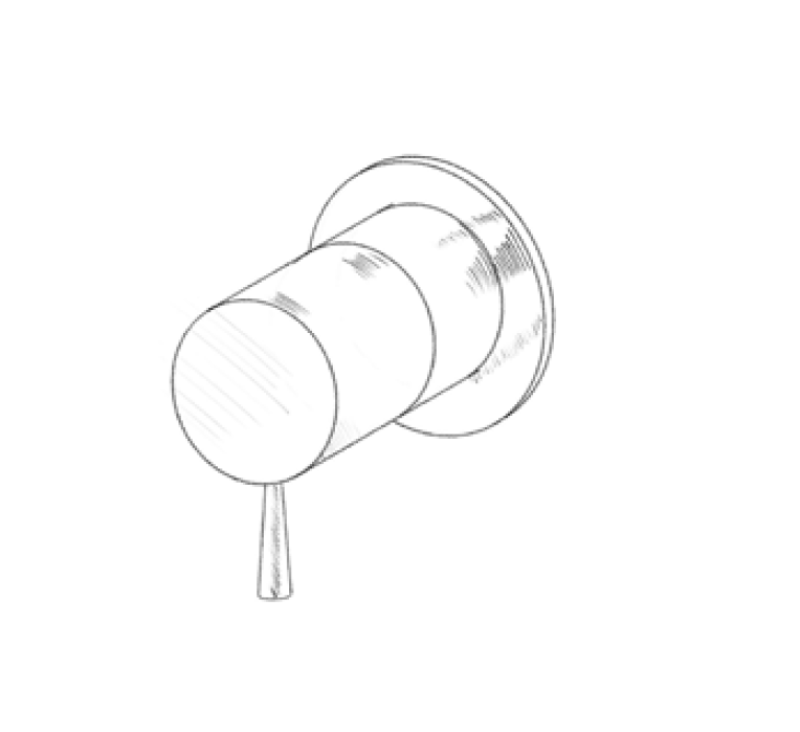 MURO TUA Inbyggd 2-vägs omkopplare krom M1.B32.2.CR