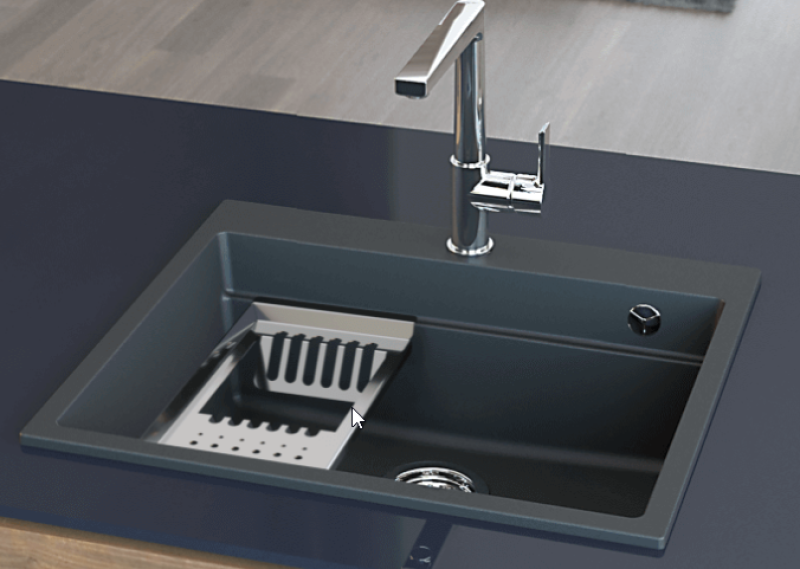 Massimo Accessoire Plate Tray Svart Matt 366x176x63mm