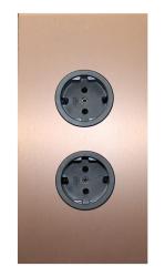 Indux Corner Energisäule mit 2 Steckdosen Randerdung Kupfer 1208972279