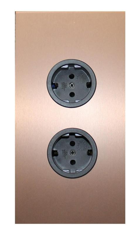 Indux Corner Energisäule mit 2 Steckdosen Randerdung Kupfer 1208972279