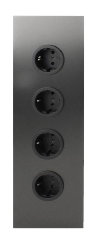 Indux Corner Energisäule mit 4 Steckdosen Randschutzerdung Gun Metal 1208972290