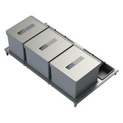 Indux Sort Avfallssystem 3-delat Handbetjening för utdragslådor 1208972320