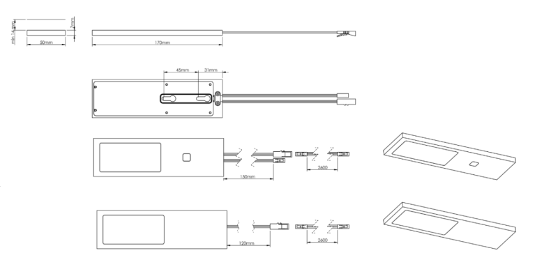 Indux Solin Kök Bygg Multi Tone LED Set 2 Spots x 3,6 W Svart 1208972344