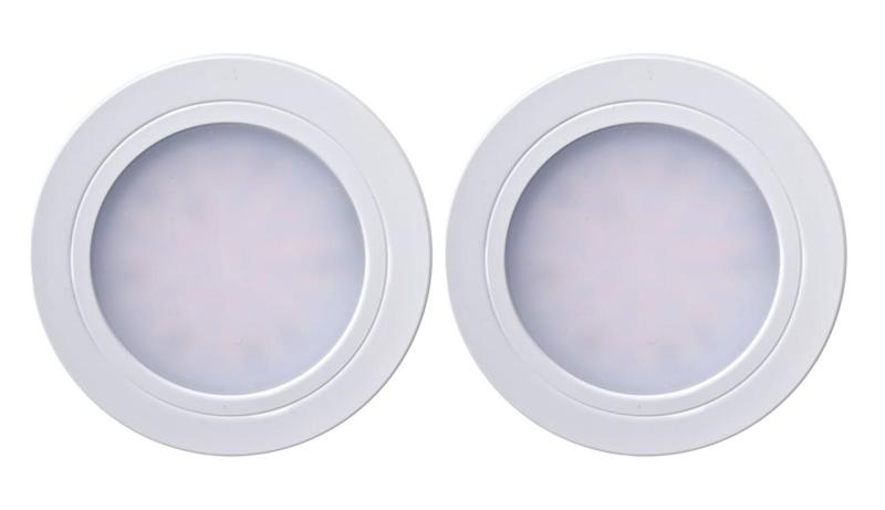 Indux Luma Liten inbyggd köks-LED-spotlightsats 2 spotlights med LED-drivdon Vit 1208972375