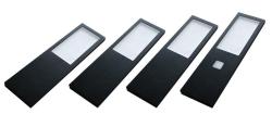 Indux Lino Kök Bygg LED-set 4 spotlights 4W med integrerad touch-dim-brytare svart 1208972392
