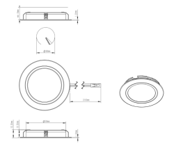 Indux Luma Inbyggd kök Multi Tone LED Set 3 Spots RVS-look 1208972401