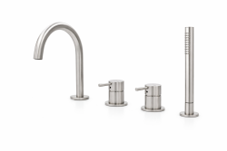 MURO TUA Inbyggd badkarsblandare med rund utlopp och utdragbar handdusch, krom 1208972441