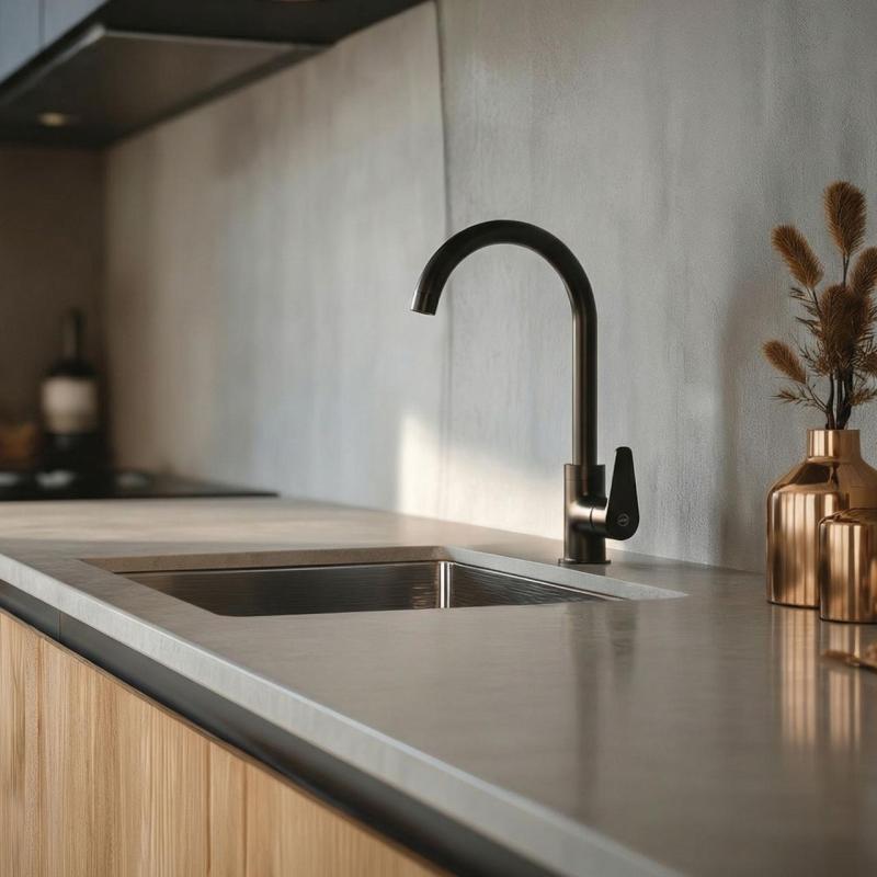 Aquanello Casa Svart enkelspaks köksblandare BL-1201-CS