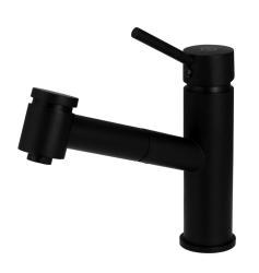 Aquanello Voss Köksblandare Svart med utdragbart utlopp och sprayfunktion BL-7200-VS